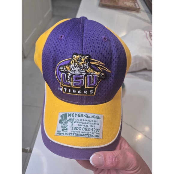 Heisman Other - LSU Tigers Meyer The Hatter Hat‎ Cap Purple Yellow Adjustable Heisman